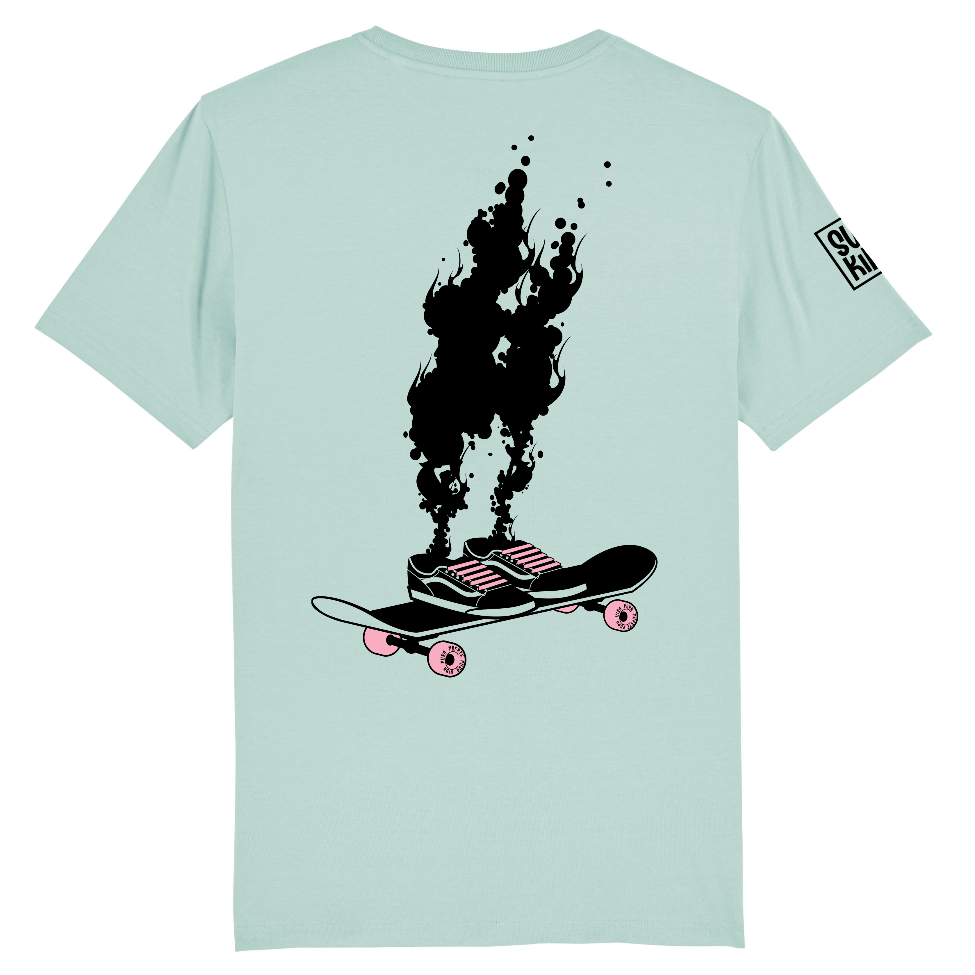 T-shirt skate design mannen, Darkslide Combustion